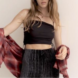 NWT Urban Outfitters Ruched Drawstring Mesh Tank S